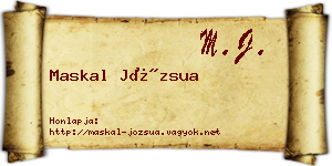 Maskal Józsua névjegykártya